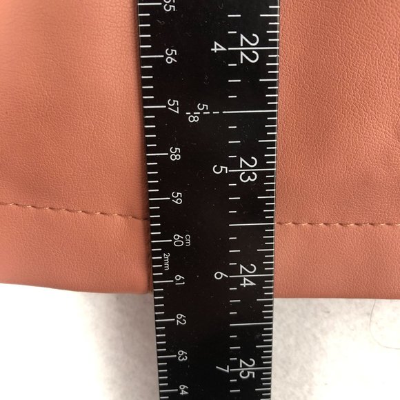 *SOLD* Marc New York Size Medium Pink Faux Leather Full Zip Long Sleeve Jacket - Picture 6 of 10